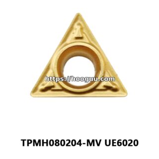 Original Mitsubishi TPMH080204-MV UE6020 Carbide Turning Insert - Triangle | Steel, Stainless Steel (10 PCS)