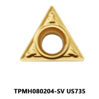 Original Mitsubishi TPMH080204-SV US735 Carbide Turning Insert - Triangle | Steel (10 PCS)
