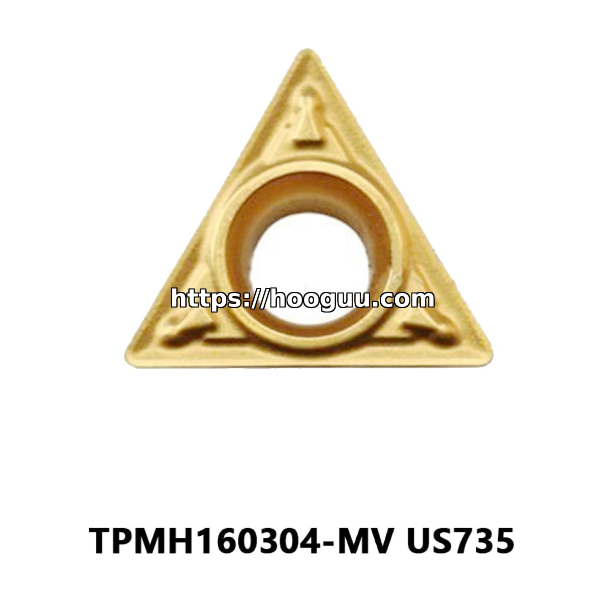 Original Mitsubishi TPMH160304-MV US735 Carbide Turning Insert - Triangle | Steel, Stainless Steel (10 PCS)