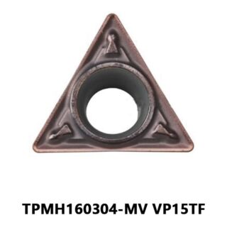 Original Mitsubishi TPMH160304-MV VP15TF Carbide Turning Insert - Triangle | Steel, Stainless Steel (10 PCS)