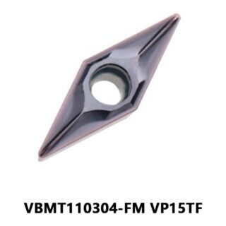 Original Mitsubishi VBMT110304-FM VP15TF Carbide Turning Insert - Diamond 35° | Steel, Stainless Steel (10 PCS)