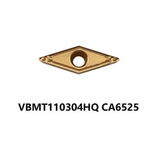 Original Kyocera VBMT110304HQ CA6525 Carbide Turning Insert - Diamond 35° | Steel (10 PCS)