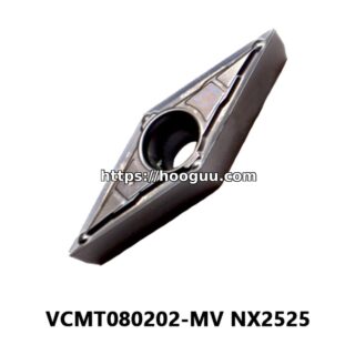 Original Mitsubishi VCMT080202-MV NX2525 Carbide Turning Insert - Diamond 35° | Steel, Stainless Steel (10 PCS)