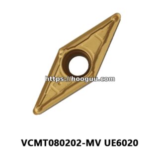 Original Mitsubishi VCMT080202-MV UE6020 Carbide Turning Insert - Diamond 35° | Steel, Stainless Steel (10 PCS)