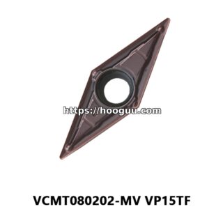Original Mitsubishi VCMT080202-MV VP15TF Carbide Turning Insert - Diamond 35° | Steel, Stainless Steel (10 PCS)