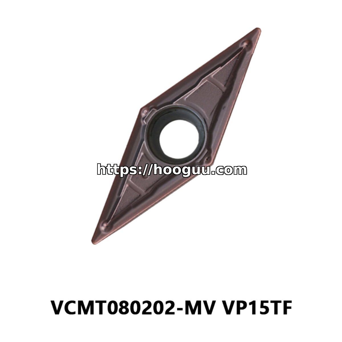 Original Mitsubishi VCMT080202-MV VP15TF Carbide Turning Insert - Diamond 35° | Steel, Stainless Steel (10 PCS)