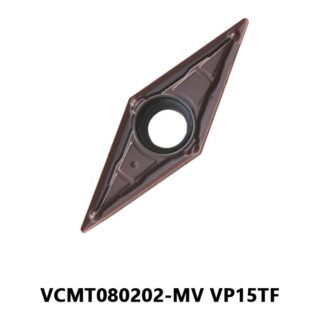 Original Mitsubishi VCMT080202-MV VP15TF Carbide Turning Insert - Diamond 35° | Steel, Stainless Steel (10 PCS)
