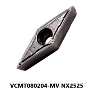Original Mitsubishi VCMT080204-MV NX2525 Carbide Turning Insert - Diamond 35° | Steel (10 PCS)