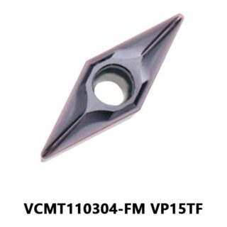 Original Mitsubishi VCMT110304-FM VP15TF Carbide Turning Insert - Diamond 35° | Steel, Stainless Steel (10 PCS)