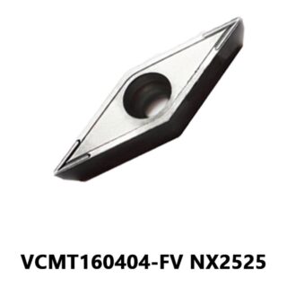 Original Mitsubishi VCMT160404-FV NX2525 Carbide Turning Insert - Diamond 35° | Steel (10 PCS)