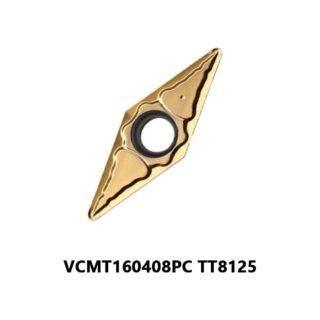 Original TaeguTec VCMT160408-PC TT8125 Carbide Turning Insert - Diamond 35° | Steel (10 PCS)