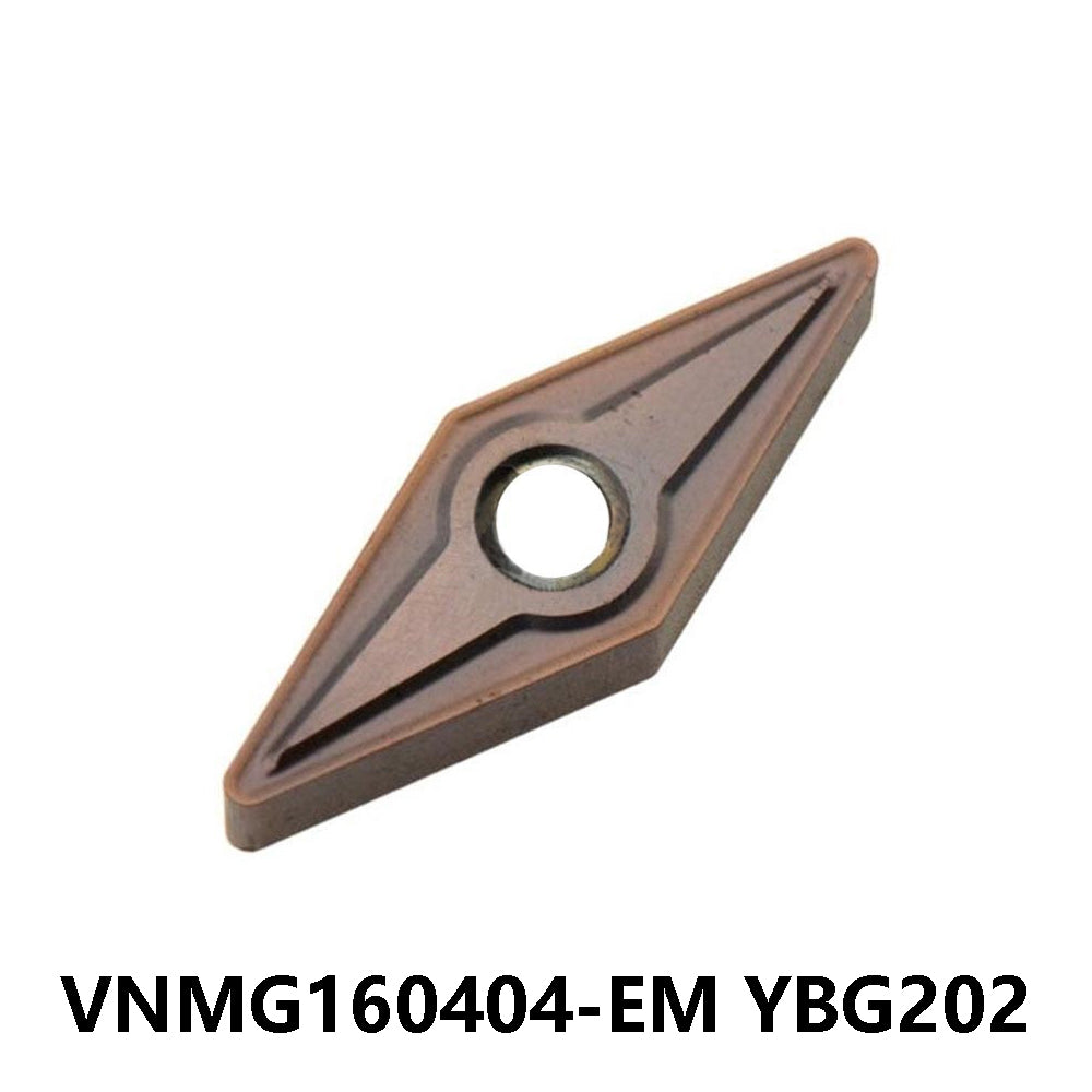 ZCC VNMG160404-EM YBG202 Carbide Turning Insert - Diamond 35° | Steel, Stainless Steel (10 PCS)