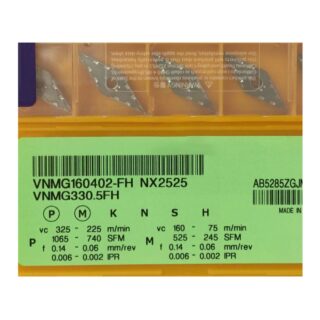 Original Mitsubishi VNMG160404-FH NX2525 Carbide Turning Insert - Diamond 35° | Steel (10 PCS)
