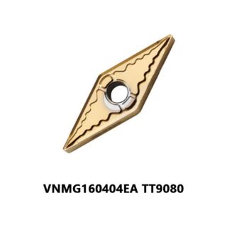 Original TaeguTec VNMG160404EA TT9080 Carbide Insert - Diamond 35° | Stainless Steel & More (10 PCS)