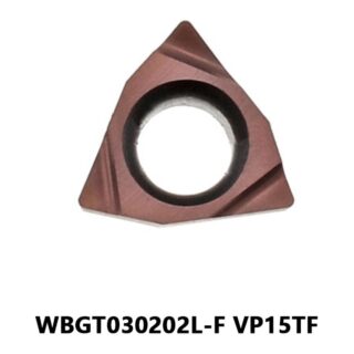 Original Mitsubishi WBGT030202L-F VP15TF Carbide Turning Insert - Trigon 80° | Steel, Stainless Steel (10 PCS)