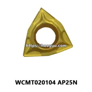 Original Mitsubishi WCMT020104 Carbide Turning Insert - Trigon 80° | Steel (10 PCS) AP25N WCMT020104 AP25N