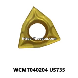 Original Mitsubishi WCMT040204 US735 Carbide Turning Insert - Trigon 80° | Steel, Stainless Steel (10 PCS)