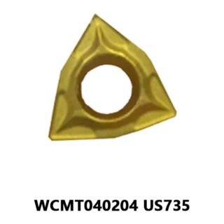 Original Mitsubishi WCMT040204 US735 Carbide Turning Insert - Trigon 80° | Steel (10 PCS)