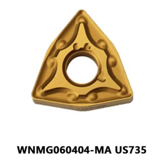 Original Mitsubishi WNMG060404-MA US735 Carbide Turning Insert - Trigon 80° | Steel & More (10 PCS)