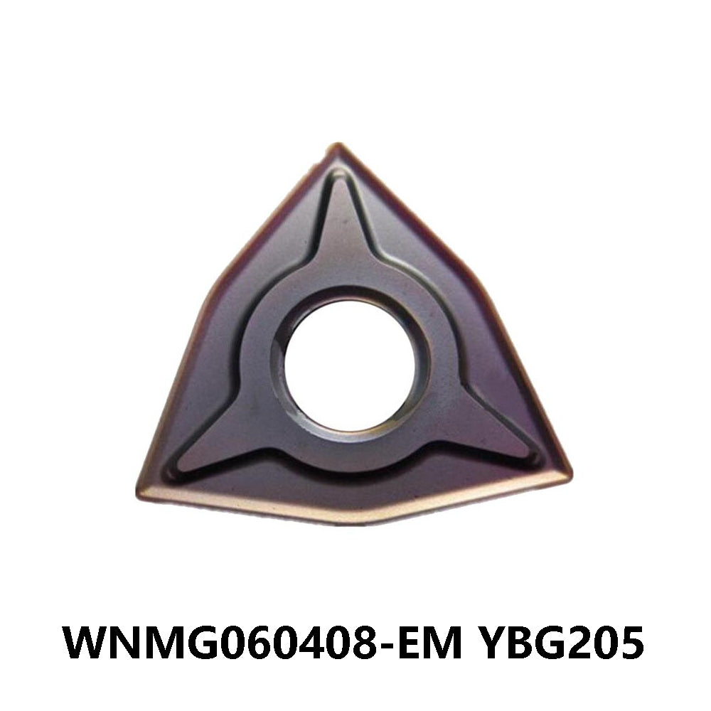 ZCC WNMG060408-EM YBG205 Carbide Turning Insert - Trigon 80° | Steel, Stainless Steel (10 PCS)
