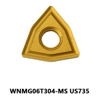 Original Mitsubishi WNMG06T304-MS US735 Carbide Turning Insert - Trigon 80° | Steel, Stainless Steel (10 PCS)