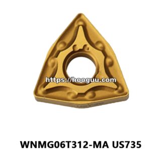 Original Mitsubishi WNMG06T312-MA US735 Carbide Turning Insert - Trigon 80° | Steel & More (10 PCS)