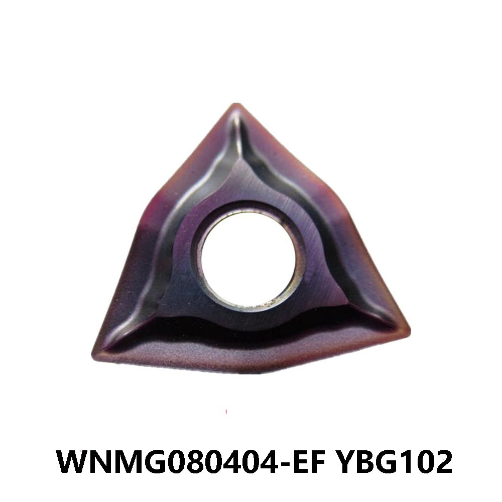 ZCC WNMG080404-EF YBG102 Carbide Turning Insert - Trigon 80° | Steel, Stainless Steel (10 PCS)