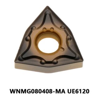 Original Mitsubishi WNMG080408-MA UE6120 Carbide Turning Insert - Trigon 80° | Steel (10 PCS)
