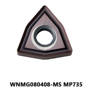 Original Mitsubishi WNMG080408-MS MP735 Carbide Turning Insert - Trigon 80° | Steel, Stainless Steel (10 PCS)