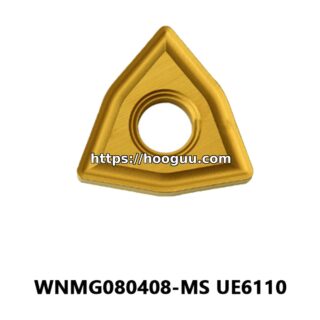 Original Mitsubishi WNMG080408-MS UE6110 Carbide Turning Insert - Trigon 80° | Steel, Stainless Steel (10 PCS)