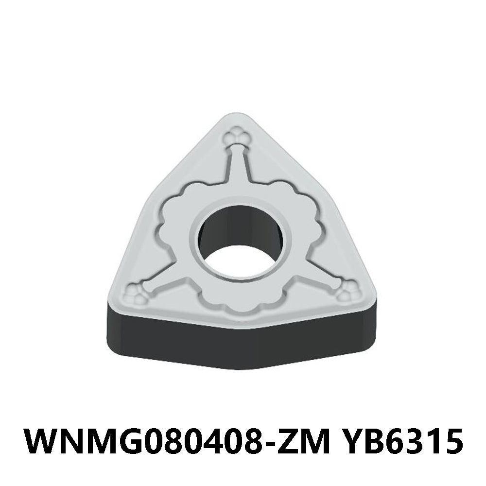 ZCC WNMG080408-ZM YB6315 Carbide Turning Insert - Trigon 80° | Steel, Cast Iron (10 PCS)