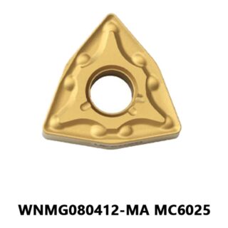 Original Mitsubishi WNMG080412-MA MC6025 Carbide Turning Insert - Trigon 80° | Steel (10 PCS)