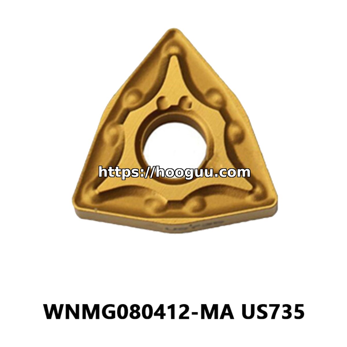 Original Mitsubishi WNMG080412-MA US735 Carbide Turning Insert - Trigon 80° | Steel & More (10 PCS)