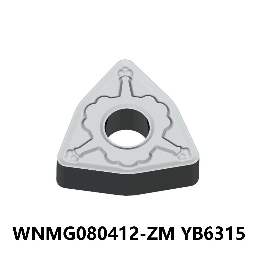 ZCC WNMG080412-ZM YB6315 Carbide Turning Insert - Trigon 80° | Steel (10 PCS)