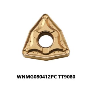 Original TaeguTec WNMG080412PC TT9080 Carbide Insert - Trigon 80° | Stainless Steel & More (10 PCS)