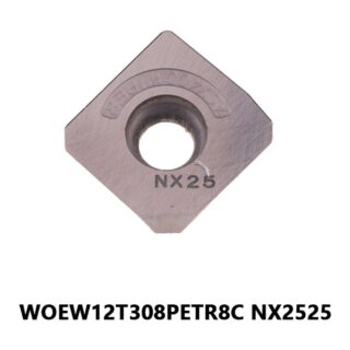 Original Mitsubishi WOEW12T308PETR8C NX2525 Carbide Milling Insert - Trigon 80° | Steel (10 PCS)