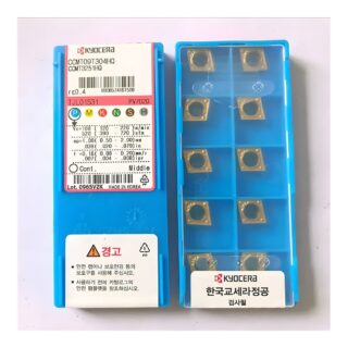 Original Kyocera CCMT09T304-HQ PV7020 Carbide Turning Insert - Diamond 80° | Stainless Steel (10 PCS)