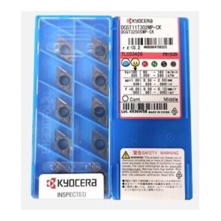 Original Kyocera DCGT11T302MP-CK PR1535 Carbide Turning Insert - Diamond 55° (10 PCS)