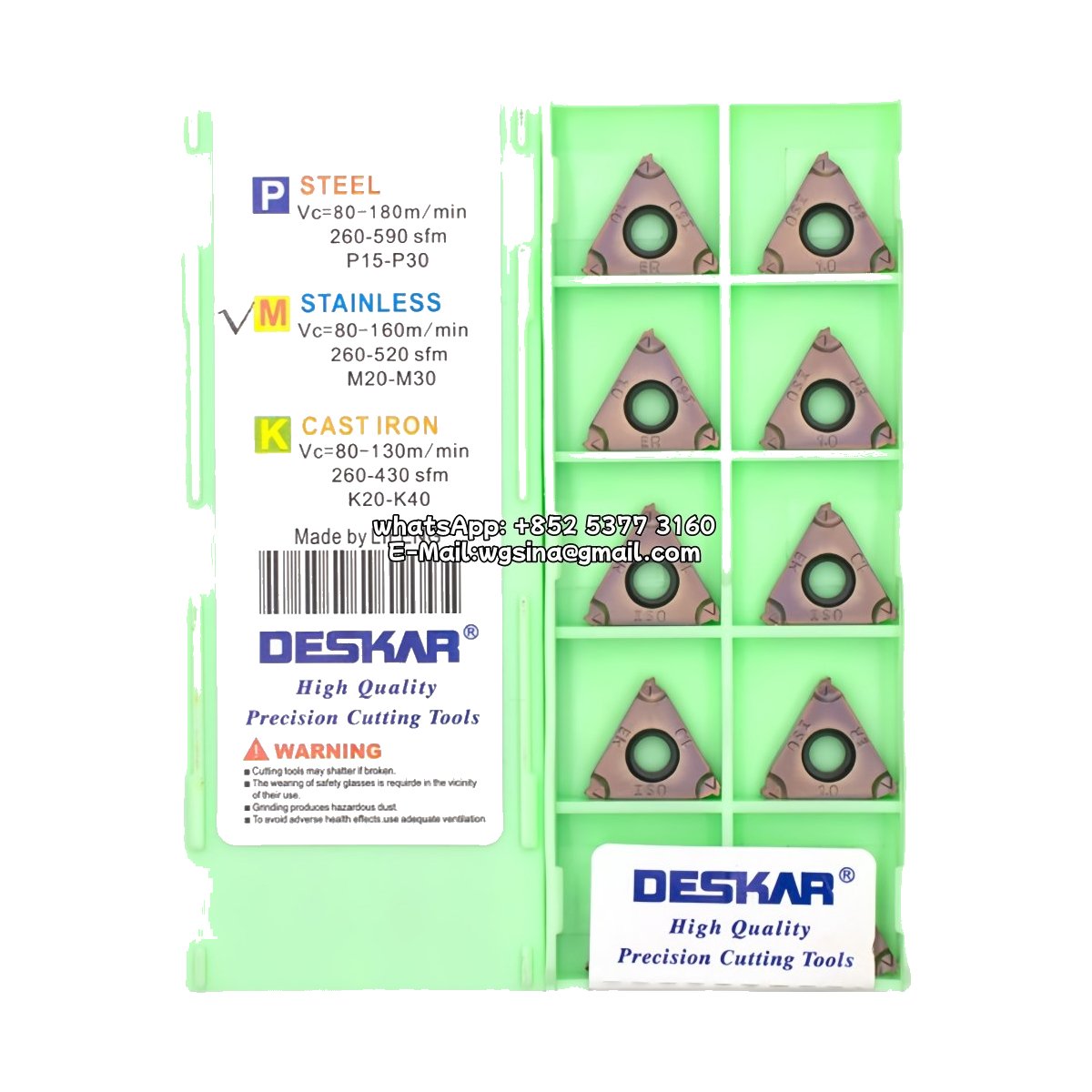 Original Deskar 16ERM2.0ISO LF6118 Carbide Insert | Steel & More (10 PCS)