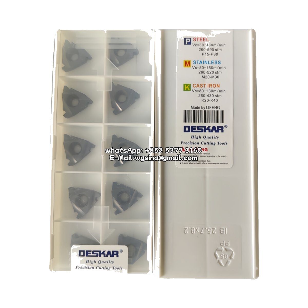 Original Deskar 3.5ISO Carbide Insert | Steel, Stainless Steel (10 PCS) 22ER LDA 22ER 3.5ISO LDA
