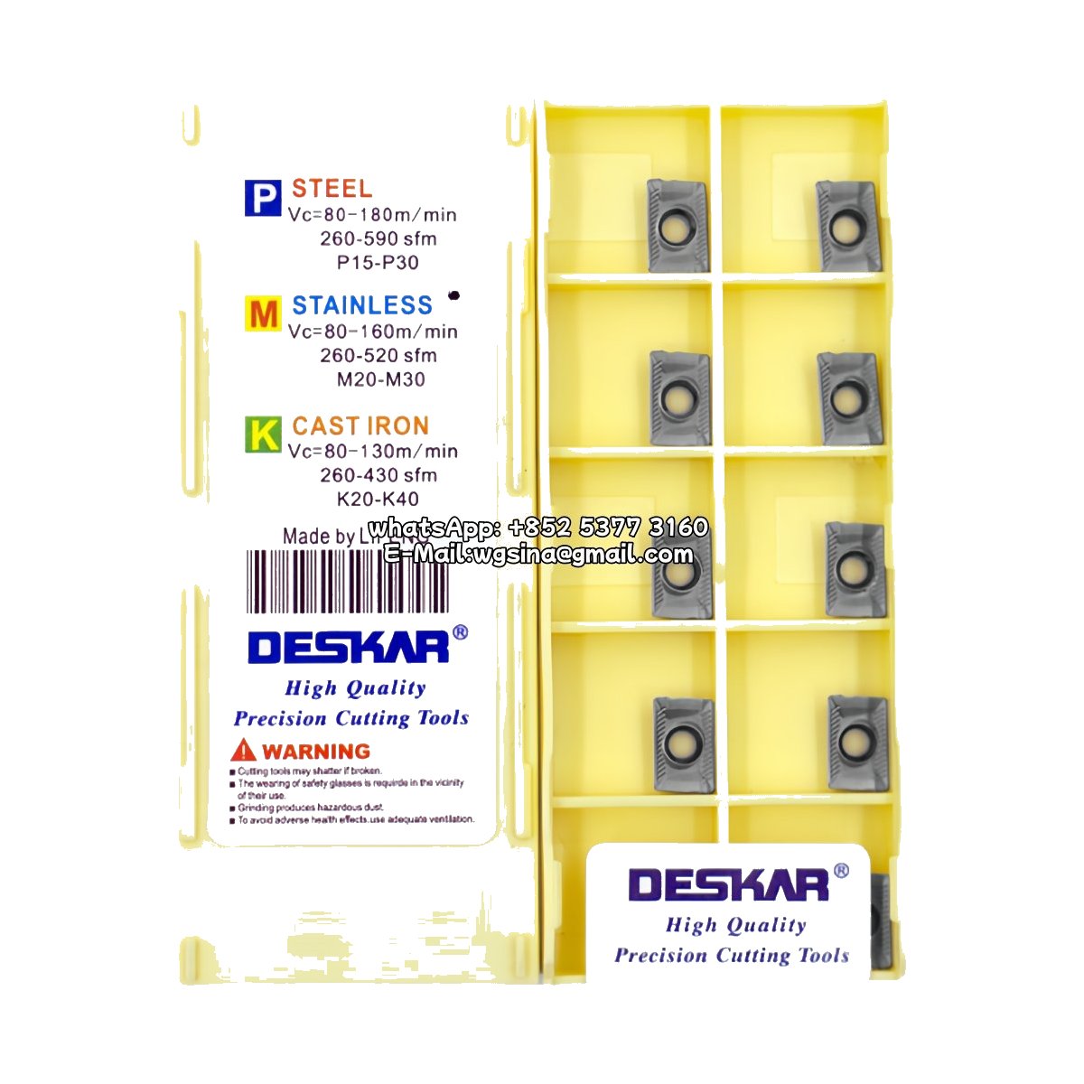 Original Deskar APKT1003PDTR LF6018 Carbide Insert - Parallelogram 85° | Steel & More (10 PCS)