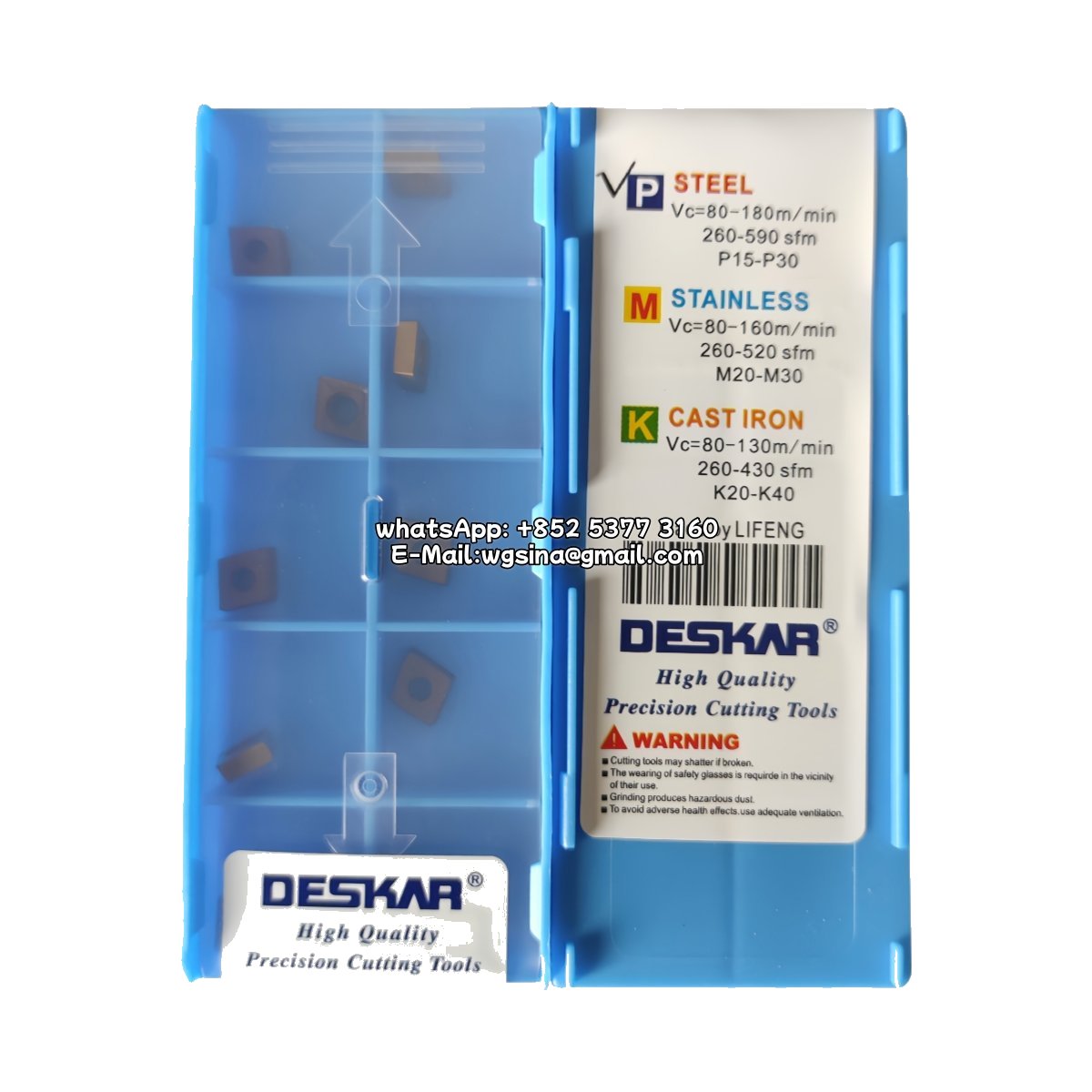 Original Deskar CCMT060204 LF9018 Carbide Insert - Diamond 80° | Steel & More (10 PCS)