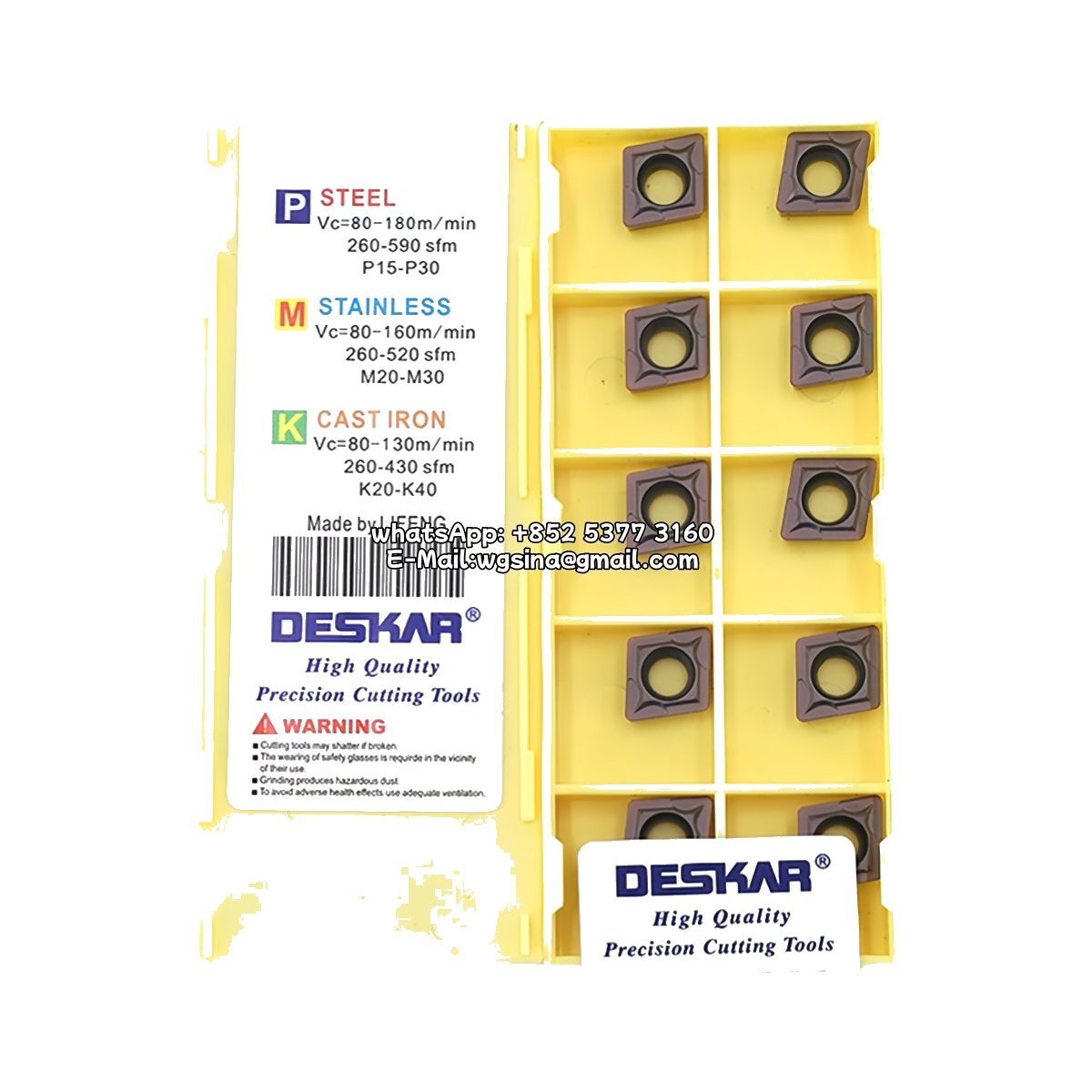 Original Deskar CCMT09T308 LF6018 Carbide Insert - Diamond 80° | Steel & More (10 PCS)