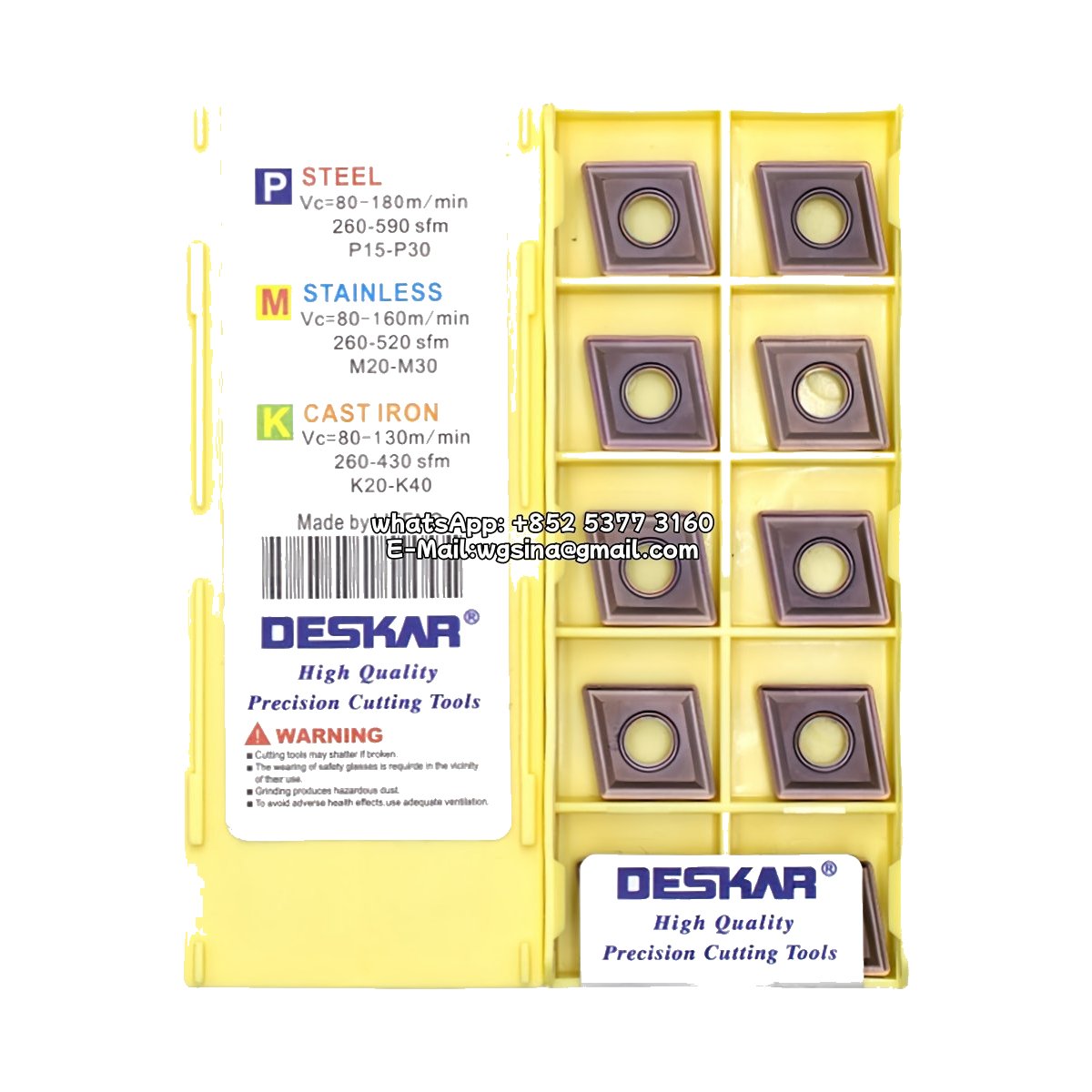 Original Deskar CNMG120408-MS LF6018 Carbide Insert - Diamond 80° | Steel & More (10 PCS)