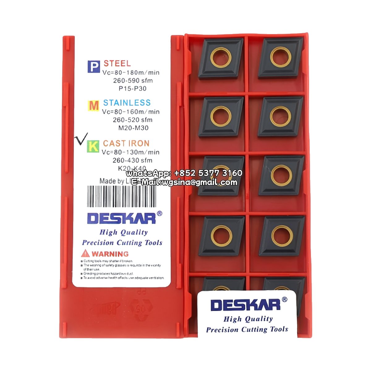 Original Deskar CNMG120412 LF3018 Carbide Insert - Diamond 80° | Steel & More (10 PCS)