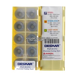 Original Deskar RDMW1204MOT-PM LF6018 Carbide Insert - Round | Steel, Aluminum, Copper (10 PCS)