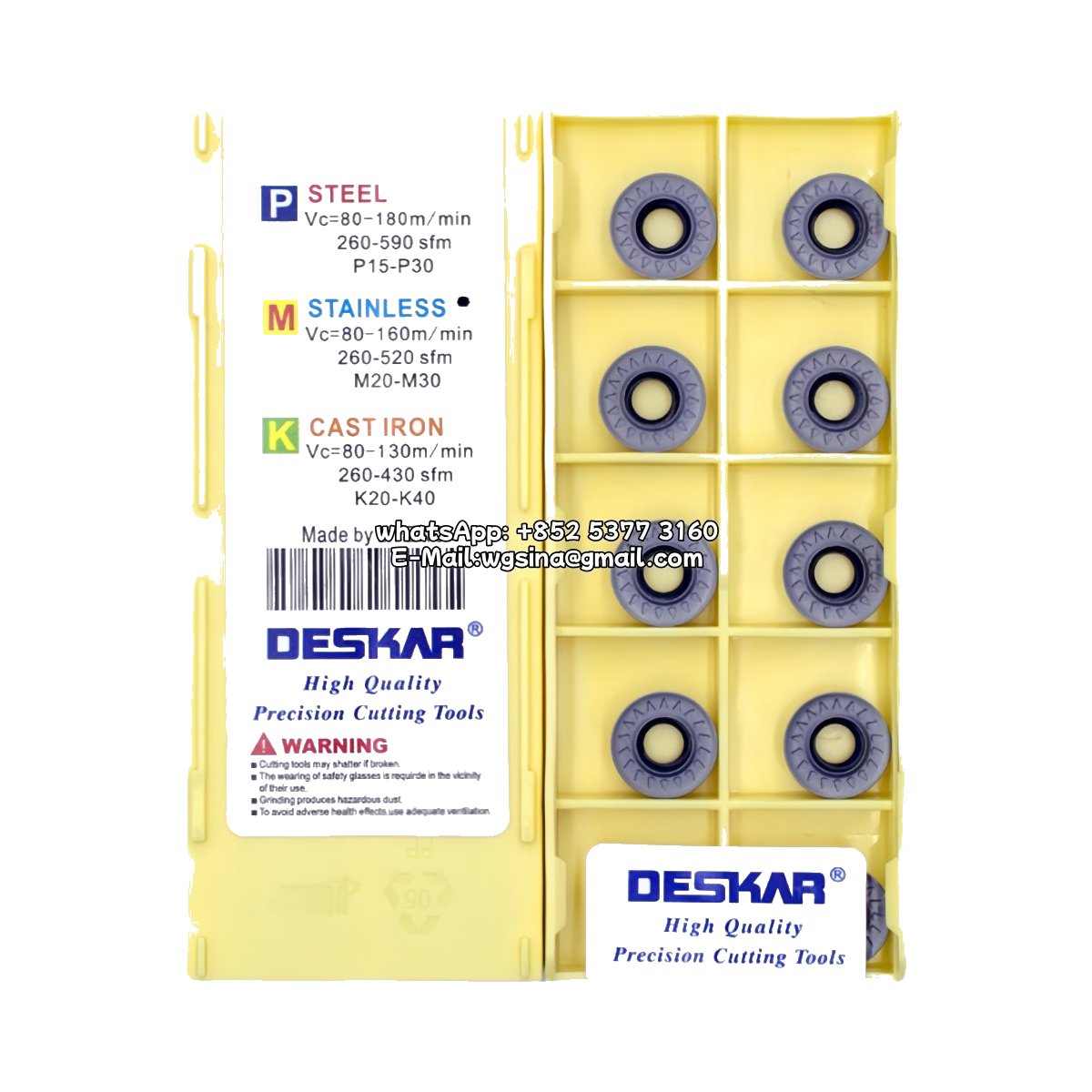 Original Deskar RPMT08T2MOE-JS LF6018 Carbide Insert - Round | Steel & More (10 PCS)