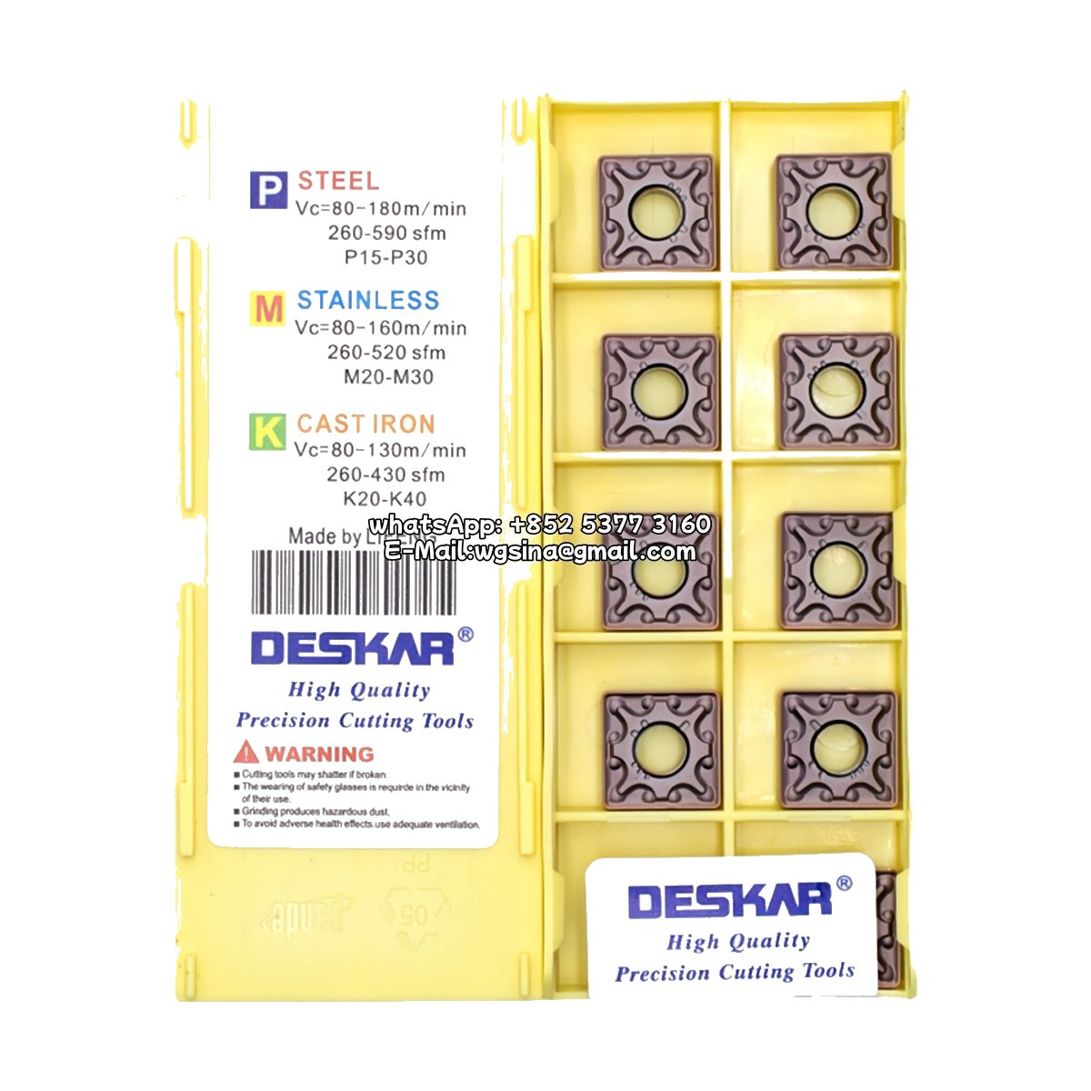 Original Deskar SNMG120404-MA LF6018 Carbide Insert - Square | Steel & More (10 PCS)