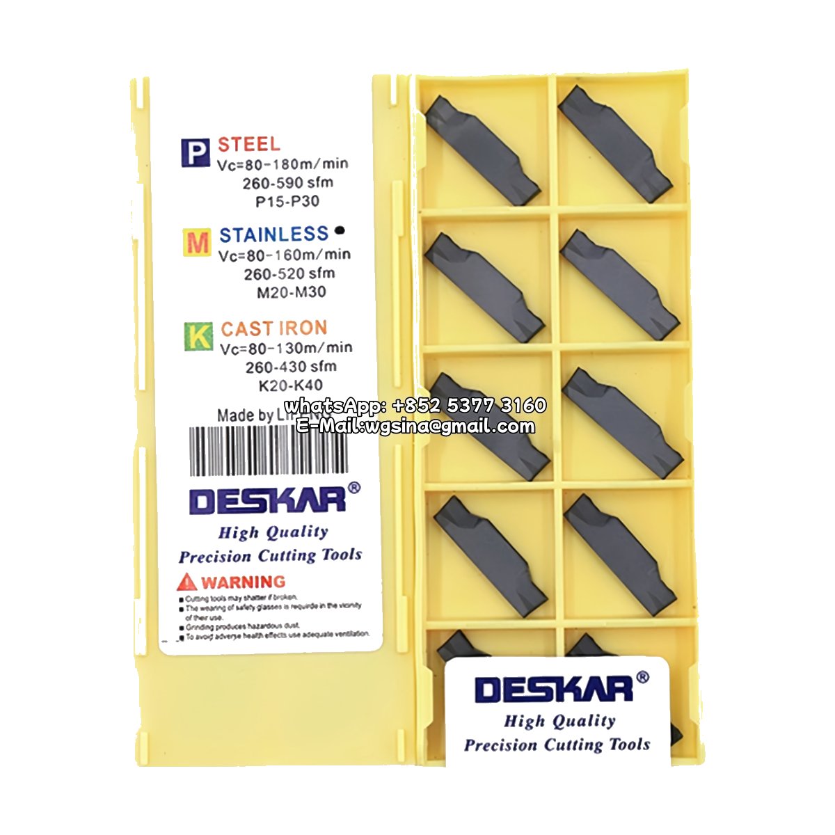 Original Deskar TDC200 LF6018 Carbide Insert - Triangle | Steel & More (10 PCS)