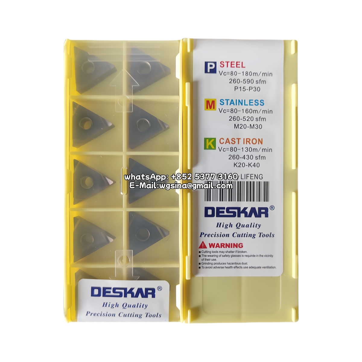 TNGG160404R-F LF6018 Deskar 100% Original Cutting Tools 10 pcs
